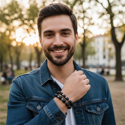 Bracelet perle homme 